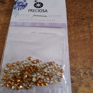 Preciosa gold and clear crystals